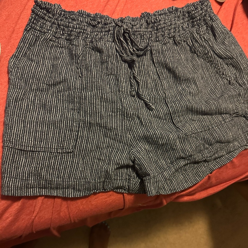 Blue striped shorts